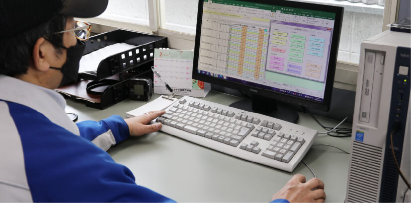 製品保管の画像